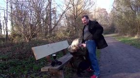 Tattooed Blonde Wife Wild Outdoor Car Fuck