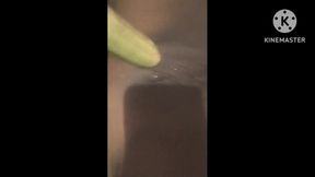 Desi Girl Brake Sealed Pussy with a Cucumber