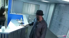 Latina secretary Holly takes huge cock in her ass at the office