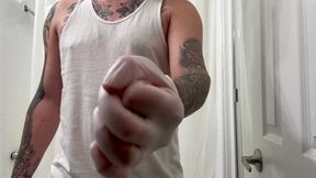 Bray Love Jack off with Gloves and Cum