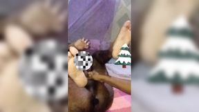 Slamming Sri Lankan wife drills husband's butt&#x1F351; with hardcore dildo action