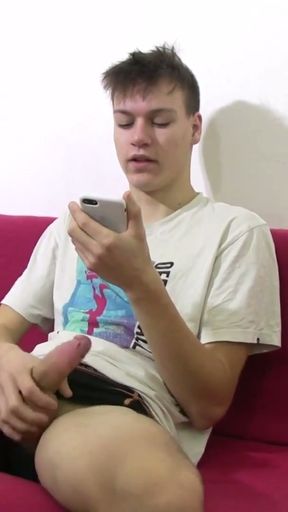 Cute Czech Twink Solo Jerking His Smooth Teen Dick   Clip 1