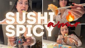 Sushi Dinner ASMR: Mouth Sounds and Goddess Eating POV