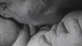 ”Classic MILF sucks meat before doggystyle retro fucking”