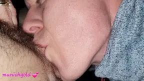 horny `stepson` licks mama's hairy &mdash;  wet &mdash;  fleshy butterfly pussy and gets fucked