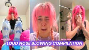 loud nose blowing + snot compilation