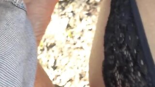 Wild outdoor fun: anal action and bareback cumshots in the shed amateur outdoors