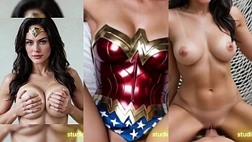 Puedes correrte profundamente adentro de la mujer maravilla con sus grandes tetas