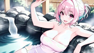 Get up close and personal with the stunning big-titted girl in this public hentai animation!