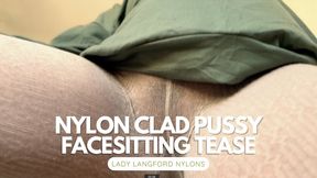 Tasting My Think Nylon Pantyhose as I Sit Across Your Face