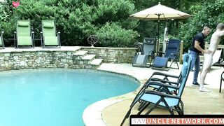 SayUncleNetwork.com - Aiden Asher and jock Jax Thirio in hot poolside bareback action
