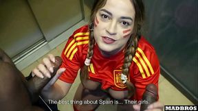 Big Ass Spanish Supporter Fucked Anal And DP In Parking Lot After Soccer Match !!!