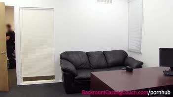 Blonde Bombshells Share Agent's Casting Couch in Steamy Threeway