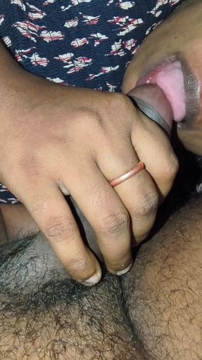 Hi Dears Today a Small Blowjob Because He Jerking Suddenly