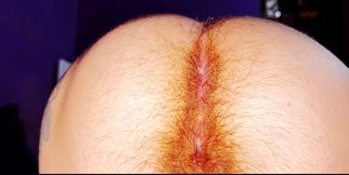Close-up of hairy butt during my pregnancy