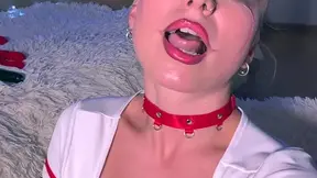 Hell's nurse celebrates Halloween alone. Andre Love solo.