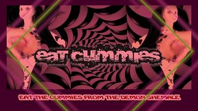 the demon witch gets masturbated by the magic hand for you to eat the cummies