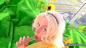 Horny Lezzies Fill Up Their Huge Bootys With Milk And S