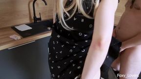 Cheating MILF gets plowed in the kitchen