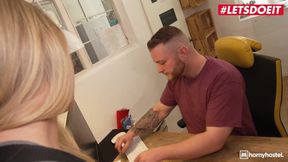 HORNYHOSTEL - Mia Blow - PAWG Big Tits Blonde Cam Girl Caught Masturbating And Fucked By BBC