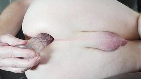Deep Anal Dildo Close Up