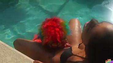 Me and MandiMayxxx seduced party boy Gibby The Clown for some WAP