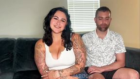 Cuckolded hubby watches as black BBC deep throats his hotwife