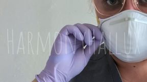 Sperm Sample from Sick Patient while wearing N95 Mask