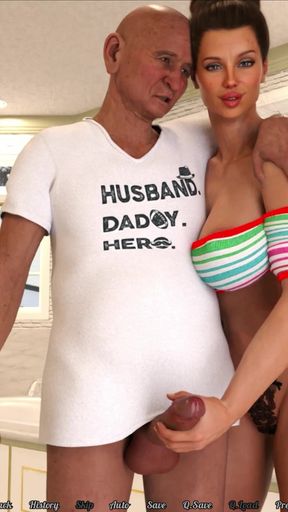 Perfect Housewife (by K4soft) - Funny day on the nudist spa with old Arnold (3)   Clip 2