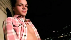 ”Horny James Kent hops out the window & strokes his meat until he shoots a mass”