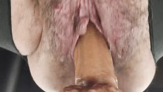 BBW Mistythyghs Riding Gigantic Vibrator Soak