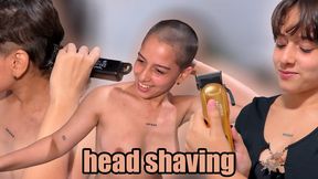 shaves her head naked subtitled