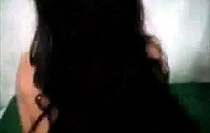 Busty brunette dancing on webcam