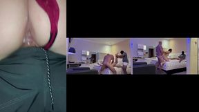 a primeira vez que virei puta de verdade na frente do meu corno tudo filmado pelo meu marido corno ntra no carro, eu ja subo no colo dele, calcinha pro lado e sento gemendo “amor... ta me rasgando