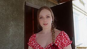 Cheap Russian Whore In Ugly Dirty Village House