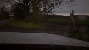 Wanking naked outdoors