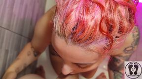 Bg Shower Titsjob Blowjob Deepthroat with Facial Cumshot