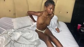 Beautiful African teen gets cast in intimate photoshoot