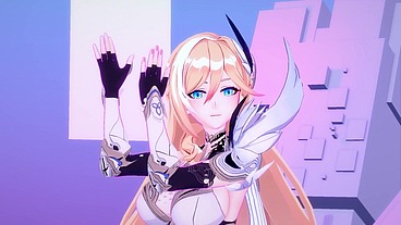 Durandal Sex and Dance Honkai Impact 3rd Nsfw Animation Hentai Blonde Girl Big Boobs MMD 3D