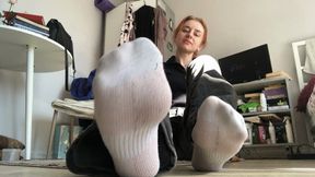 Socks removing, tease!