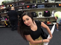 Horny Student gets pounded hardcore inside the pawnshop