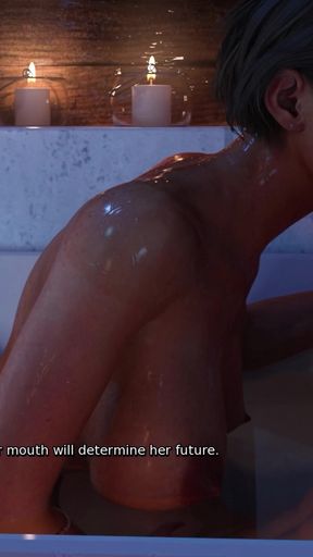 Powerful moment from &quot;Bathing With Stepmommy - Life in Santa County (LISC) - Taboo Hentai Game - #6&quot;