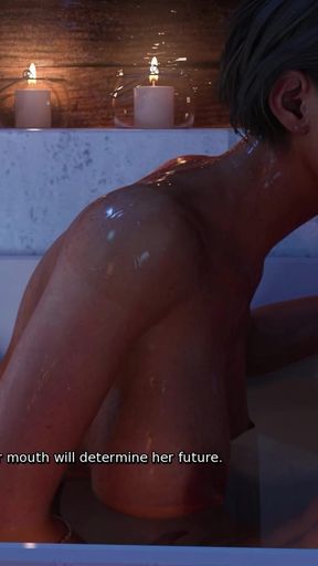 Powerful moment from &quot;Bathing With Stepmommy - Life in Santa County (LISC) - Taboo Hentai Game - #6&quot;