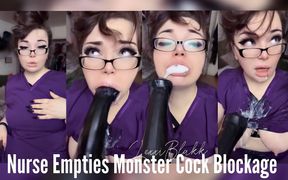 Nurse Empties Monster Cock Blockage