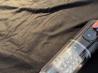 Long Legs Hottest Sexy Blonde in School Uniform Skirt and Over Knee Socks Empties Big Balls of a