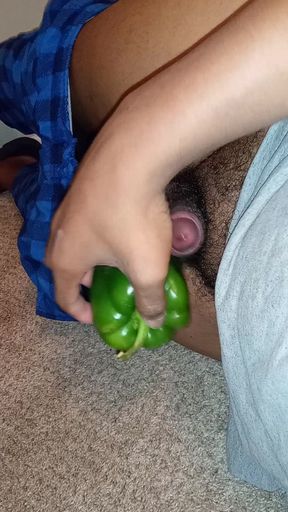 me masturbating with green bell peppers