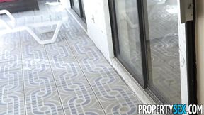 Big Dick Landlord bangs Pretty Petite Blonde in Cowgirl