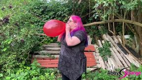 Deutsche gothic BBW Looner balloons blow to pop pop teaser