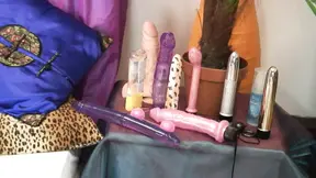 Two mature milfs meet for a wild dildo party