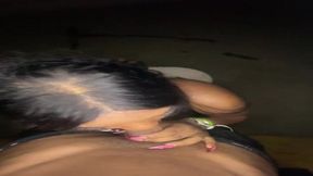 My step-sister invites me to give her a facial right on the beach